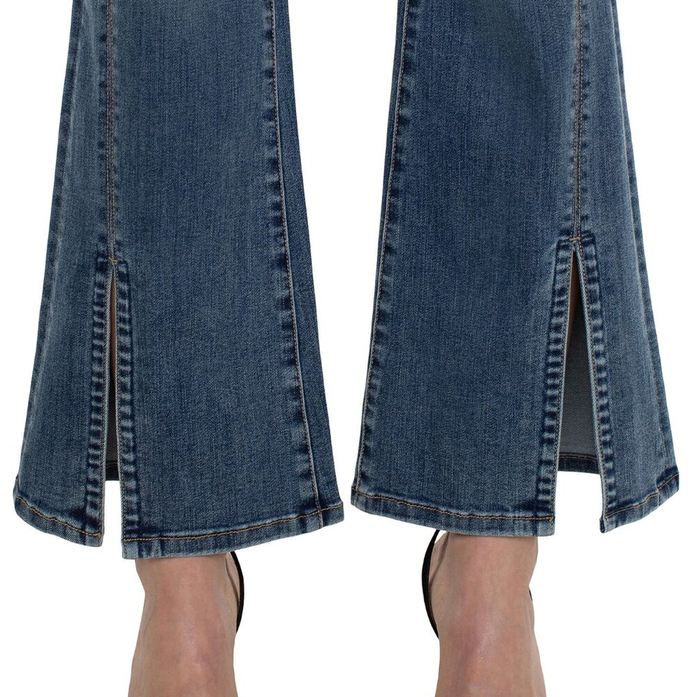 Liverpool Blue Cropped Ankle Jeans with Front Slits